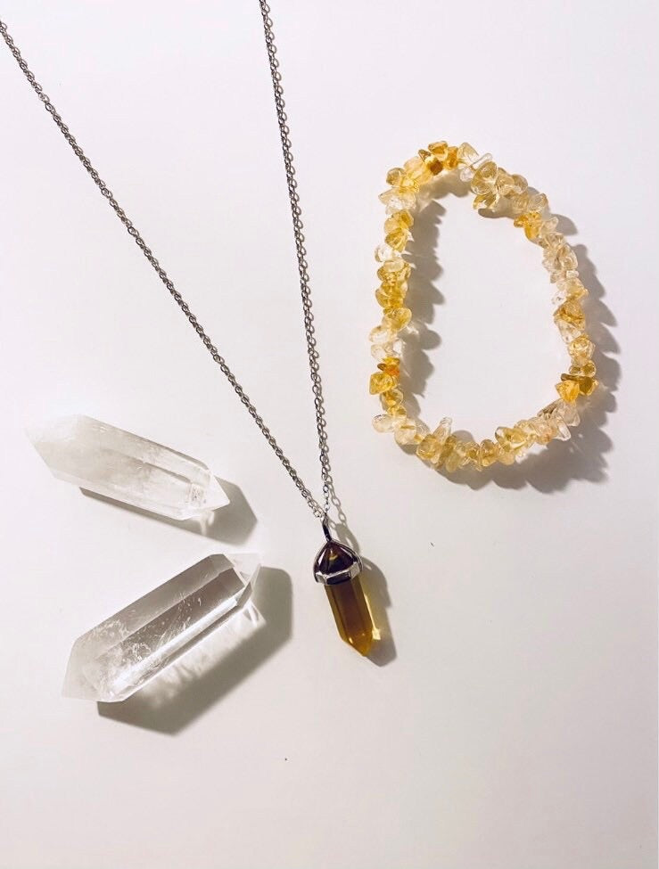 Citrine Necklace & Bracelet