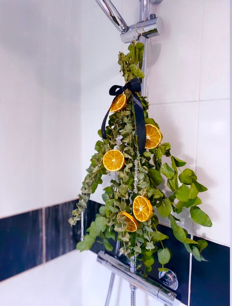 Eucalyptus/ Orange Shower Bouquet