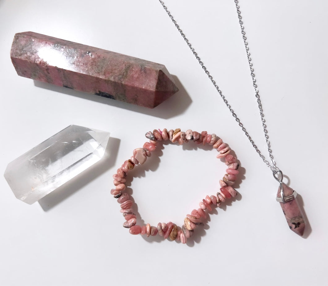 Rhodonite Jewellery set