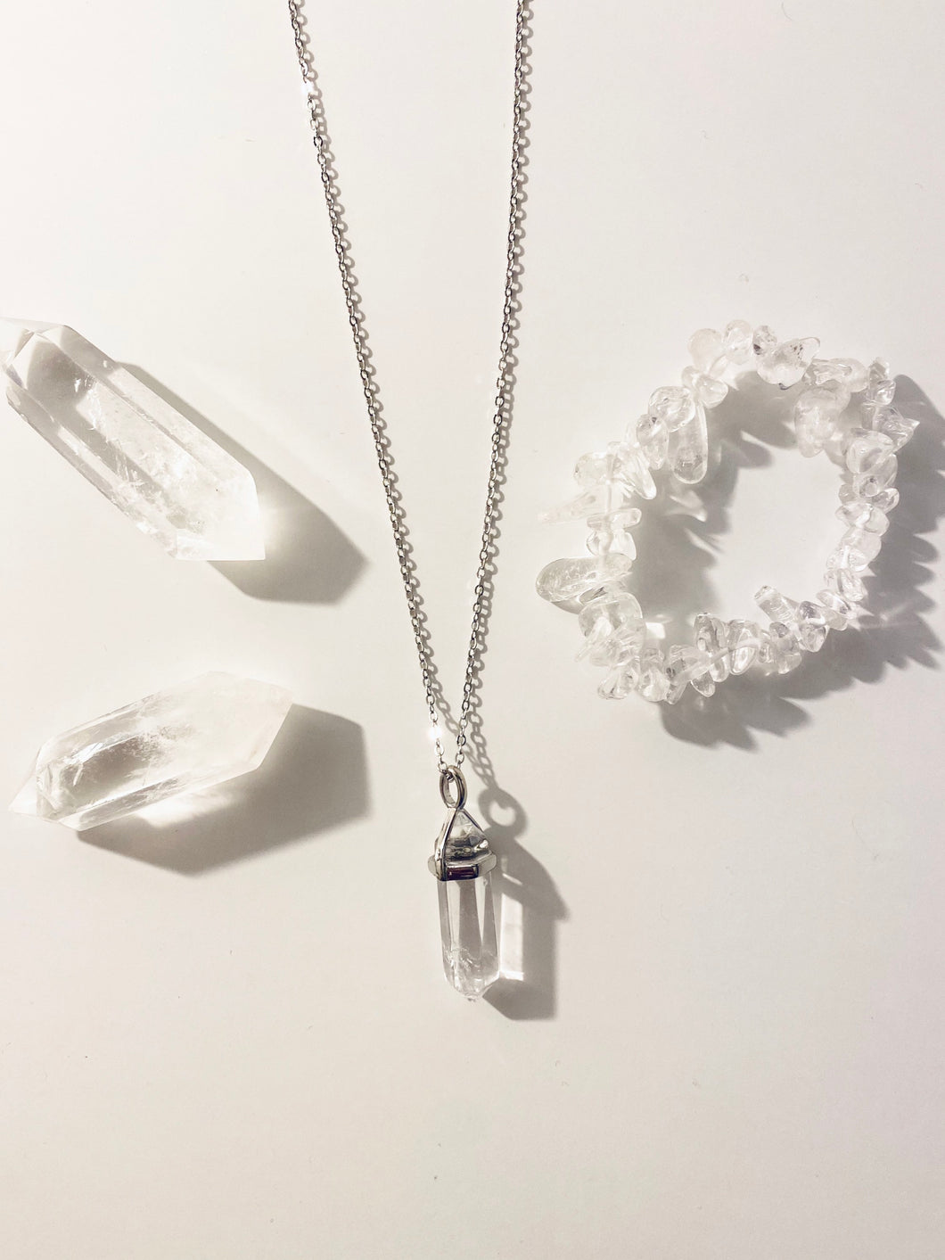 Clear Quartz jewellery set