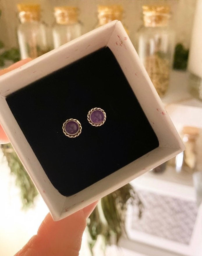 Amethyst Sterling Silver Studs